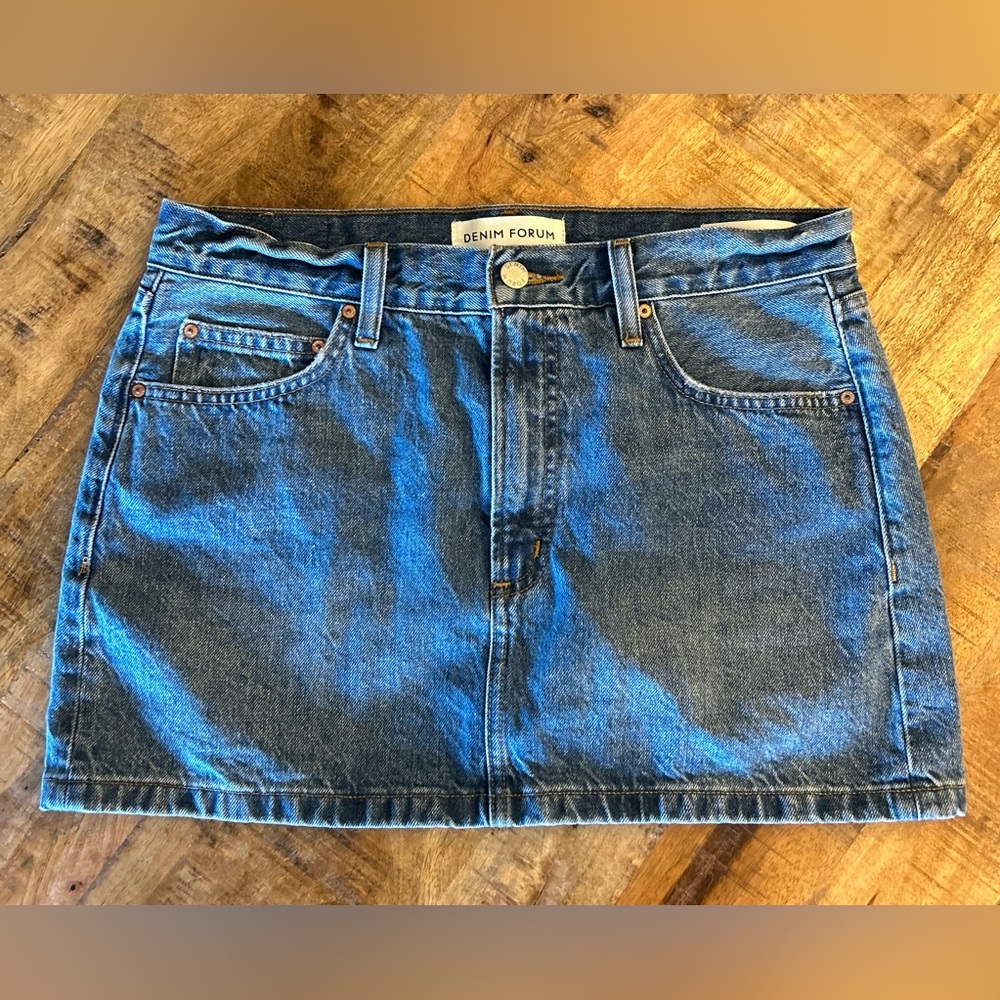Denim Forum 90's Ricci Mid Rise Micro Jean Skirt Size 28